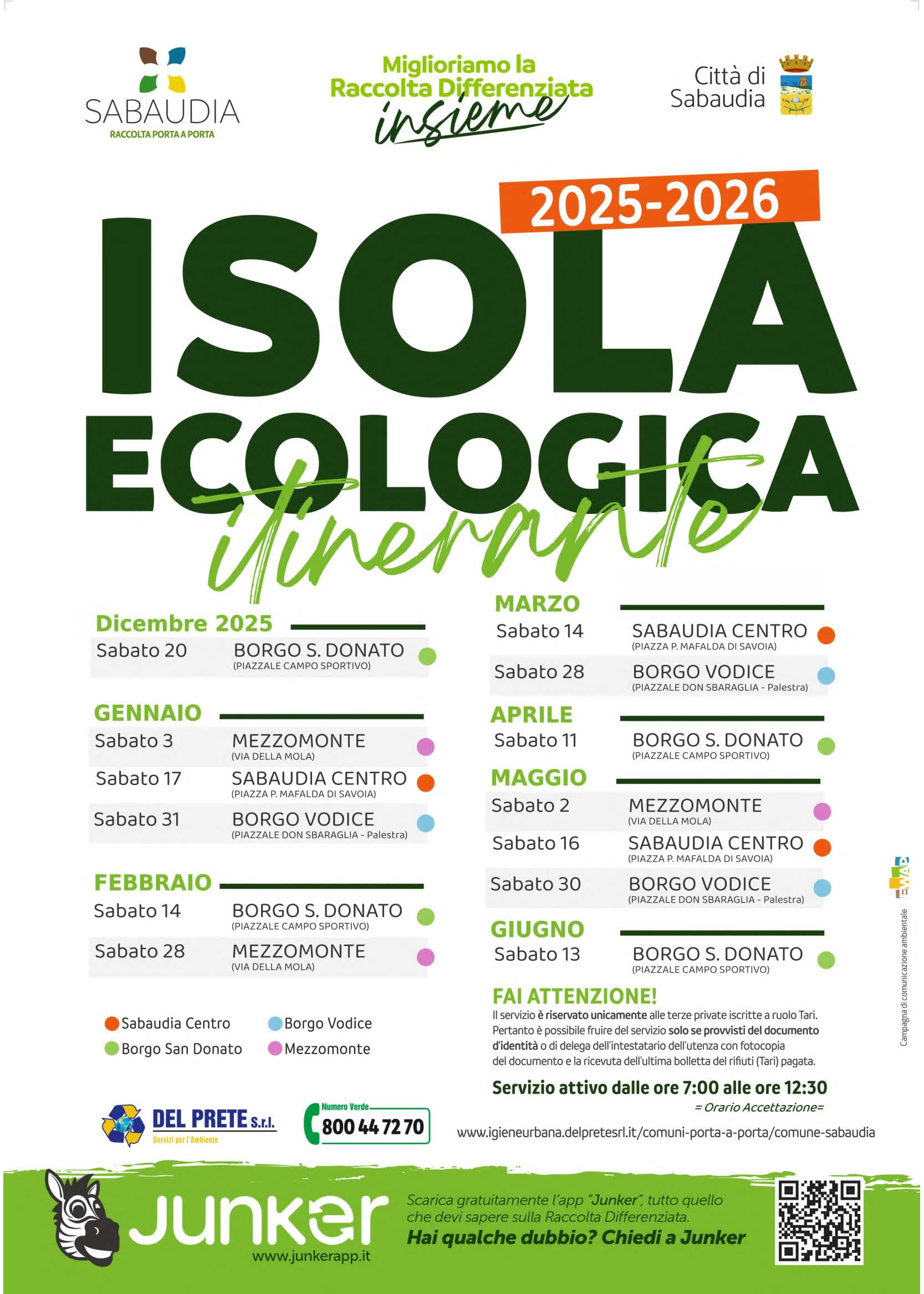 Locandina isola ecologica Sabaudia 2026 web
